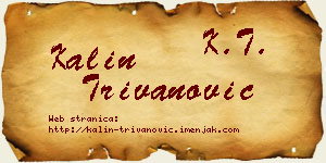Kalin Trivanović vizit kartica